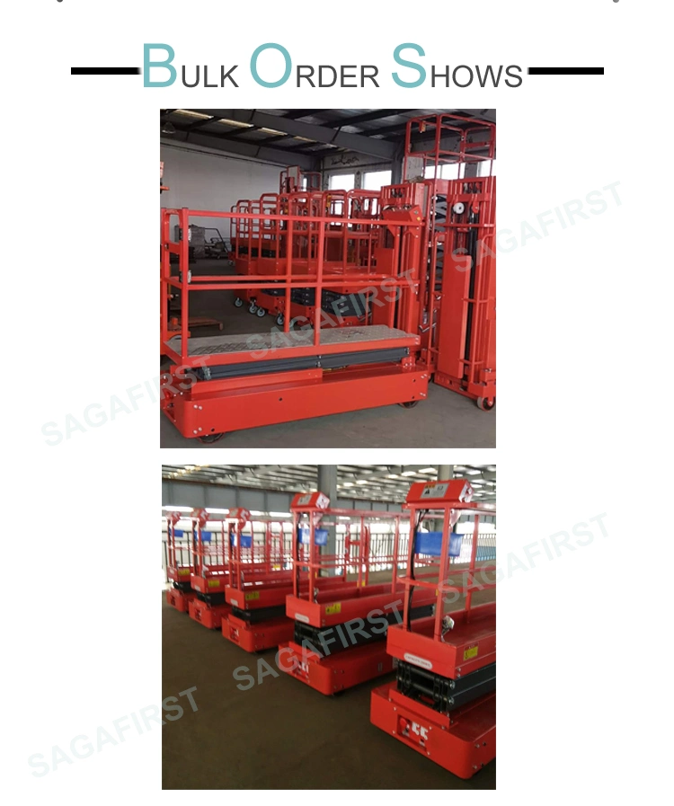 Mini Electric Scissor Lift Robot Medium Level Mobile 6m Greenhouse Harvest Trolley Order Picker